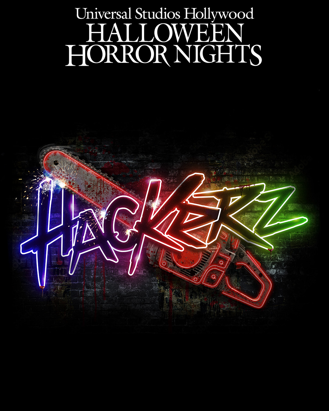 Hackerz scare zone artwork for Halloween Horror Nights at Universal Studios Hollywood