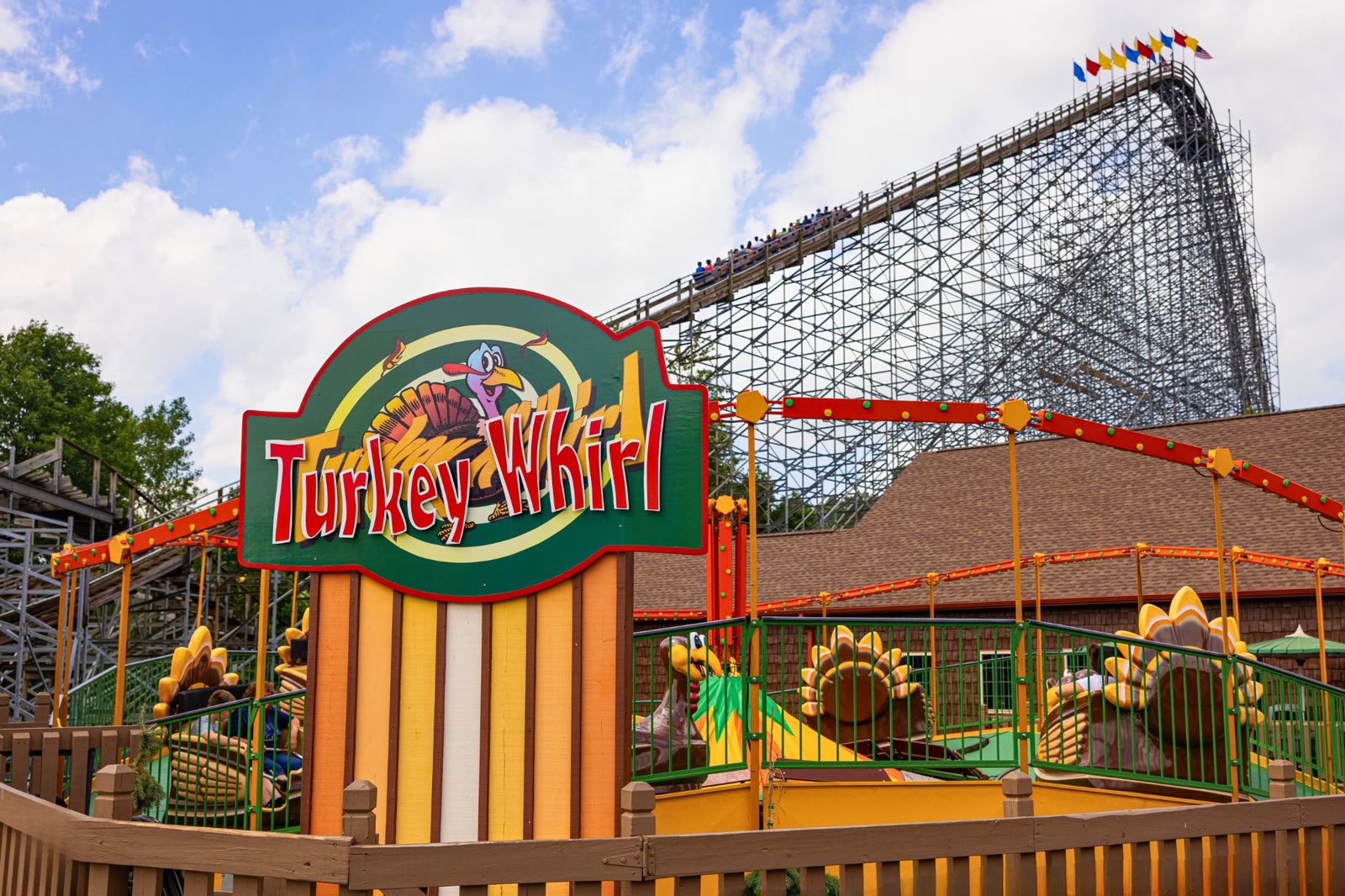 Turkey Whirl and The Voyage at Holiday World