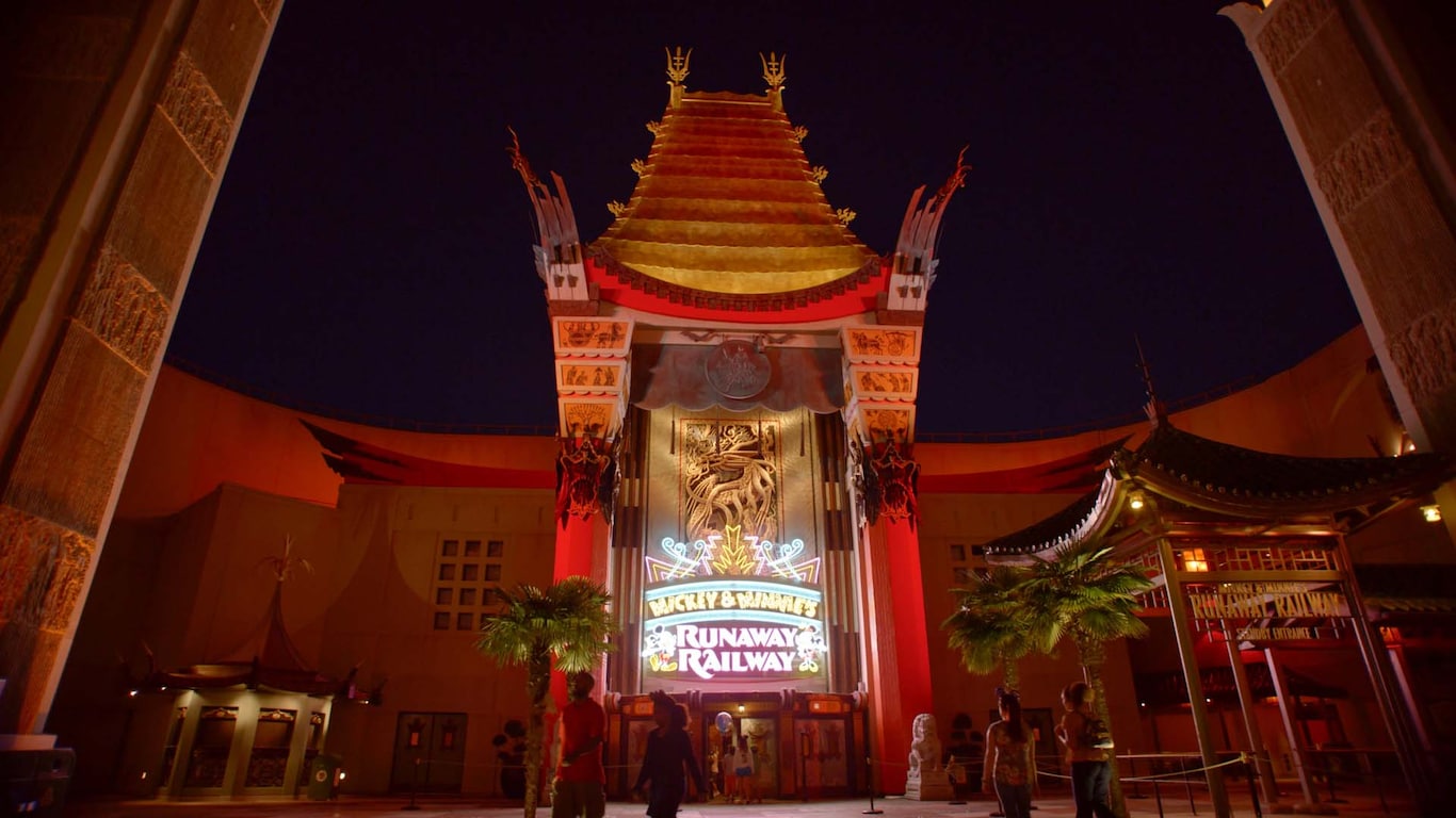File photo: the Chinese Theatre at Disney’s Hollywood Studios at night