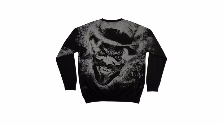 Halloween Horror Nights 2026 Icons crewneck sweater shown in an official Shop Universal product image