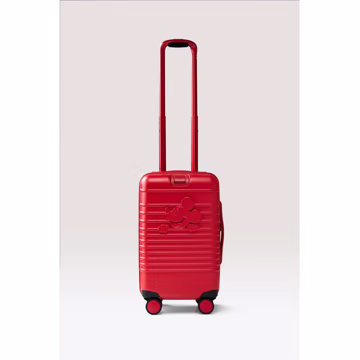 Red Mickey Mouse carry-on roller from the Disney x BÉIS travel collection