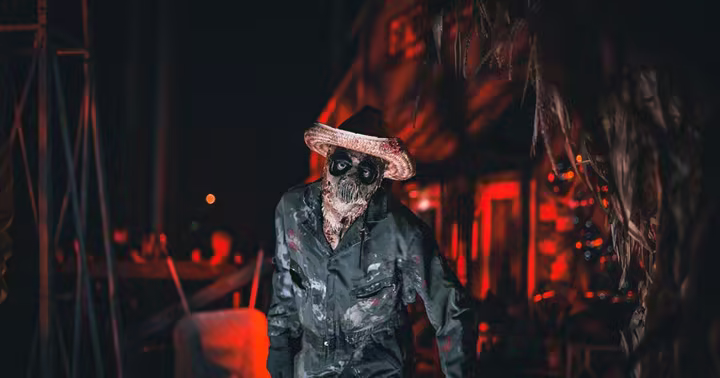 Masked Halloween Haunt performer at Dorney Park