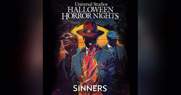 Universal Studios Halloween Horror Nights artwork for the Sinners haunted house