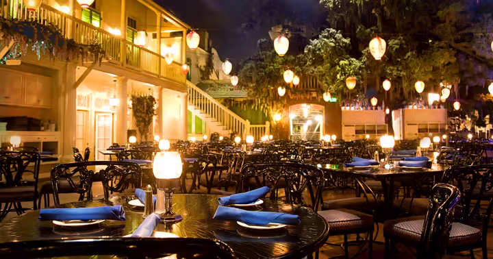 Blue Bayou Restaurant dining area at Disneyland Park