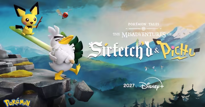 Sirfetch’d and Pichu in official Pokémon Tales key art