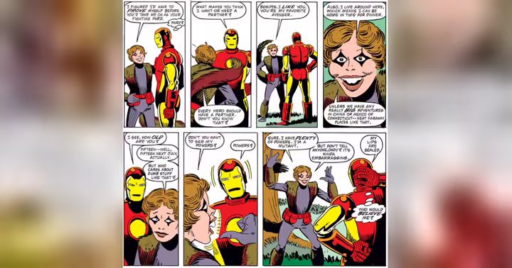 Squirrel Girl and Iron Man appear in a page from Marvel Super-Heroes #8