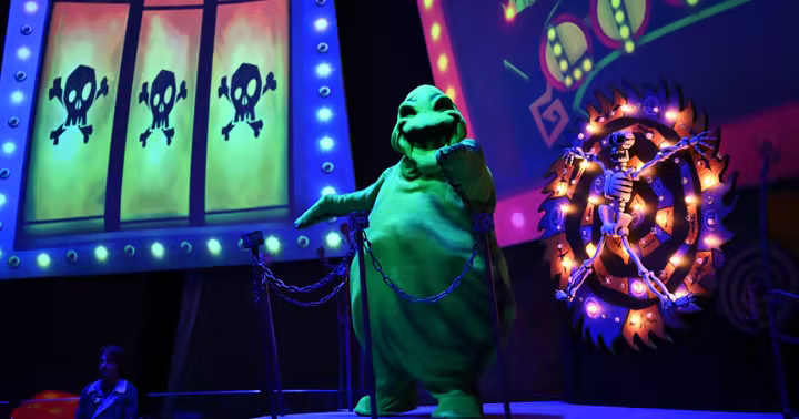 Oogie Boogie Bash scene at Disney California Adventure