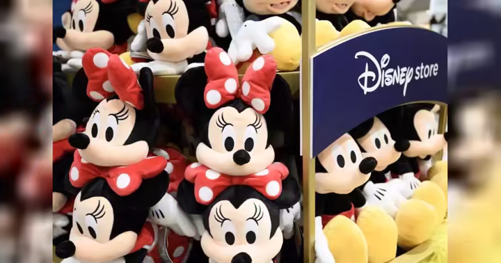 File image of Disney Store Minnie Mouse plush displays and store sign