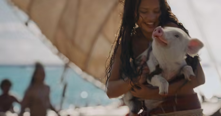 Moana and Pua in Disney's live-action film