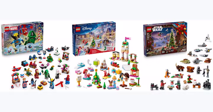 LEGO Marvel, Disney Princess and Star Wars 2026 advent calendars