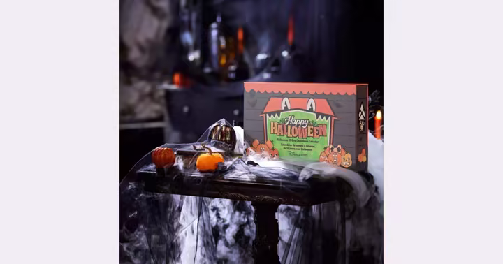 Mickey and Friends Halloween countdown calendar mystery pin set from Disney Store