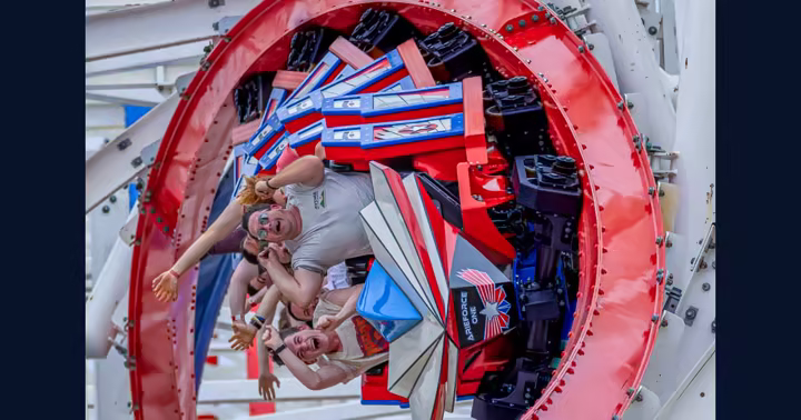 Guests riding ArieForce One at Fun Spot America Atlanta