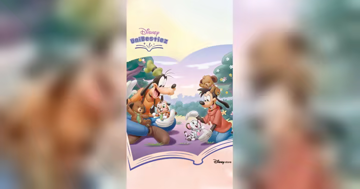 Disney UniBestiez artwork showing Goofy and Max with the new Foo Tiger and Limi Tiger characters