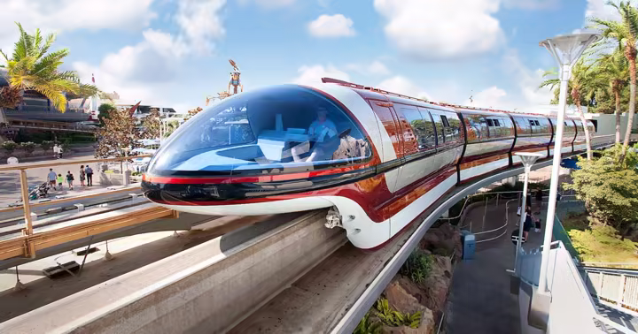Disneyland Monorail train in official archive photography