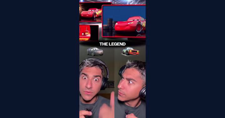 MrCarSounds and Lightning McQueen in the official thumbnail for Pixar’s September 5 video