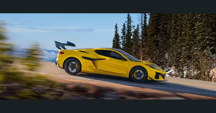 Yellow 2026 Corvette ZR1 in Chevrolet promotional photography, not the silver EPCOT display car