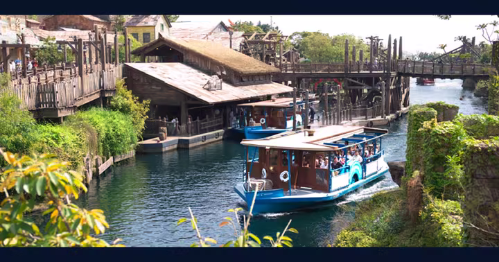 DisneySea Transit Steamer Line in Lost River Delta at Tokyo DisneySea