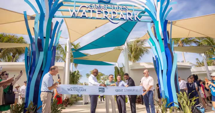 Great Tides Waterpark entrance at Great Stirrup Cay