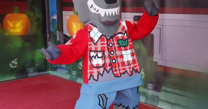 Wolf Guy LEGO character at LEGOLAND Florida's Brick or Treat