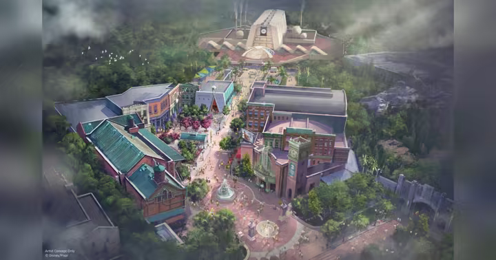 Artist concept rendering of Monstropolis at Disney's Hollywood Studios