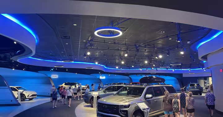 General Motors vehicles in EPCOT’s Test Track Vehicle Showcase