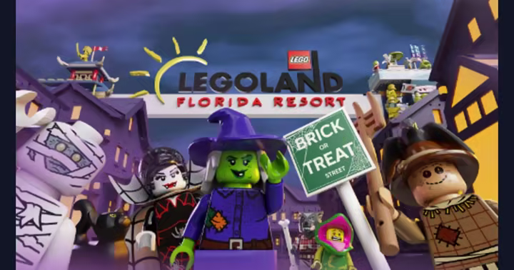LEGO Halloween characters at LEGOLAND Florida's Brick or Treat Street