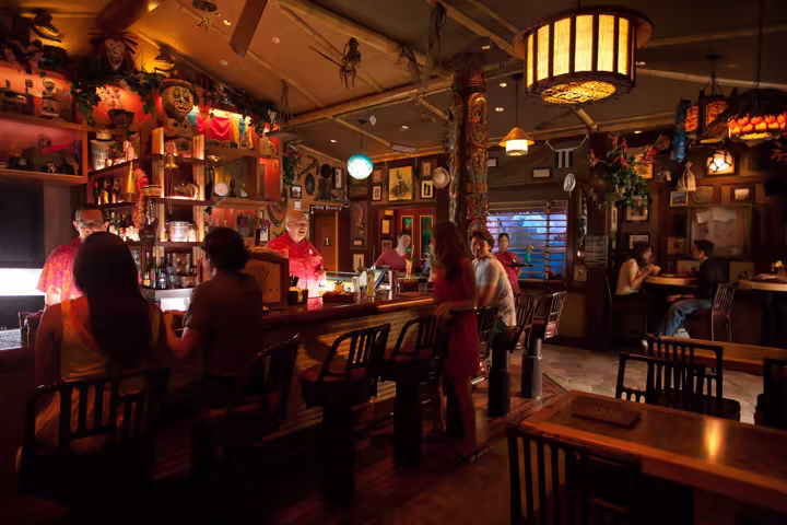 File photo: inside Trader Sam’s Enchanted Tiki Bar. The exterior construction is not pictured.