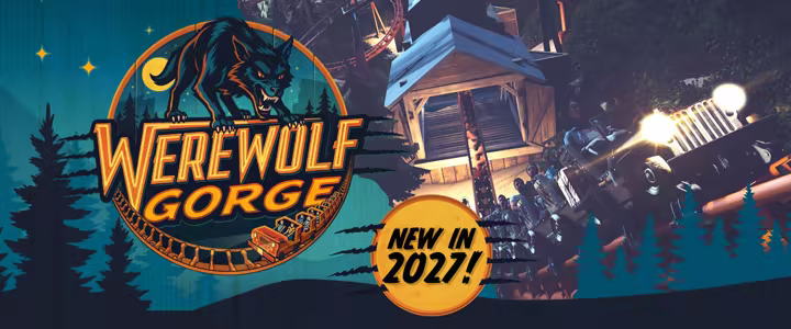 Werewolf Gorge concept art from Six Flags Fiesta Texas
