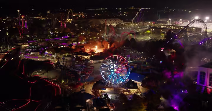 Hersheypark illuminated for Dark Nights