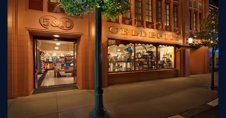 Celebrity 5 & 10 storefront at Disney's Hollywood Studios