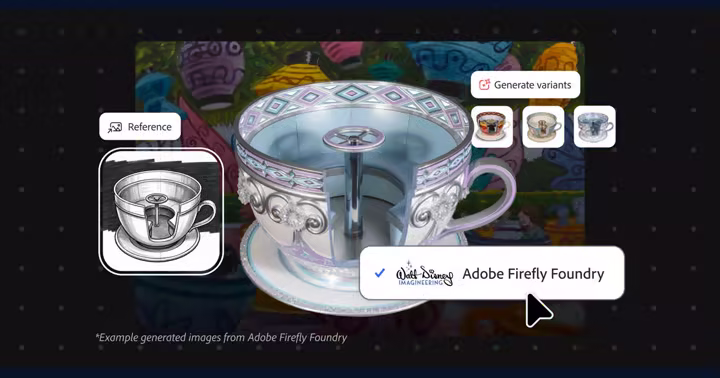 Adobe Firefly Foundry image for Disney Imagineering collaboration