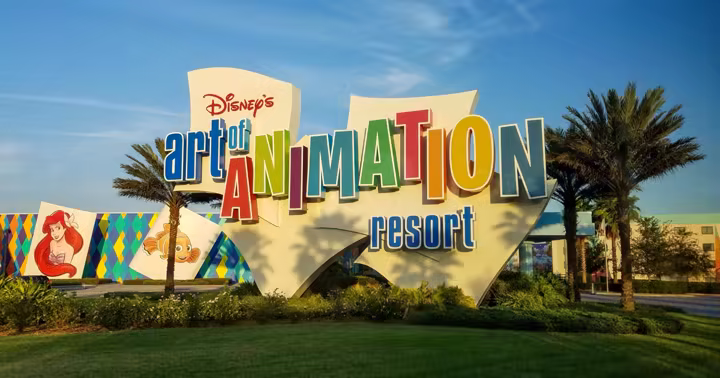 Disney's Art of Animation Resort exterior at Walt Disney World