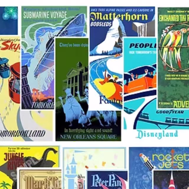 Autographed Disney attraction poster artwork from Bob Gurr official Instagram