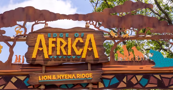 The Edge of Africa Lion and Hyena Ridge entrance at Busch Gardens Tampa Bay