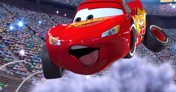 Lightning McQueen in Pixar's Cars 20th anniversary video
