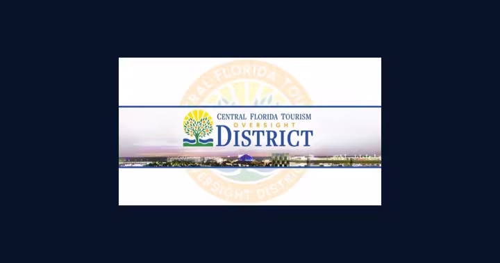 Central Florida Tourism Oversight District logo and district skyline