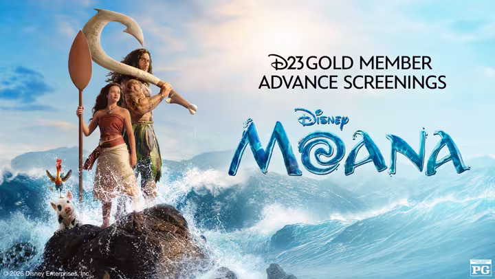 D23 Gold Member advance screenings artwork for Disney's live-action Moana
