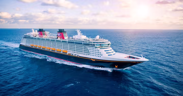 The Disney Dream cruise ship sailing at sea