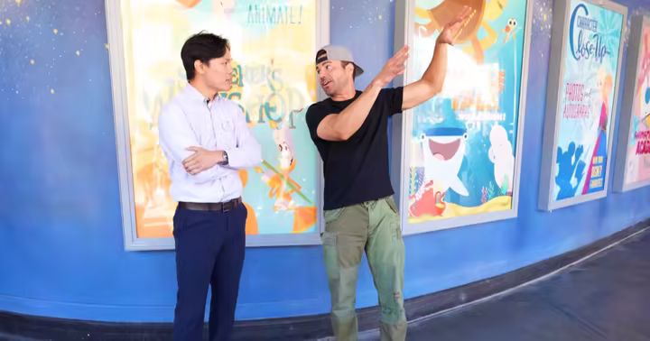 Disney Imagineer Brian Chung and Mark Rober at Disneyland Resort