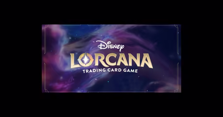 Disney Lorcana Trading Card Game logo on a purple and blue background