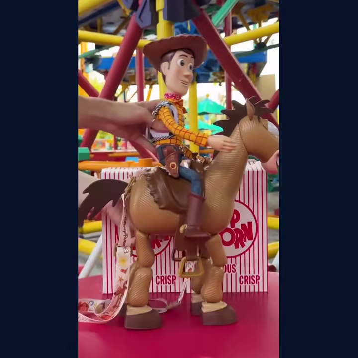 Bullseye popcorn bucket in an official Disney Parks video still