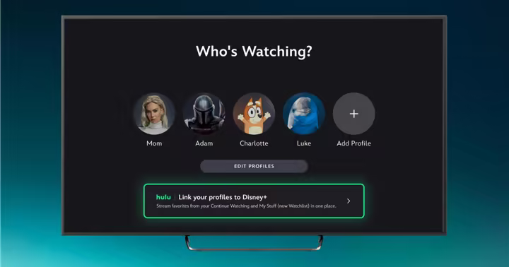 Disney+, Hulu and ESPN programming shown together in the Disney+ app