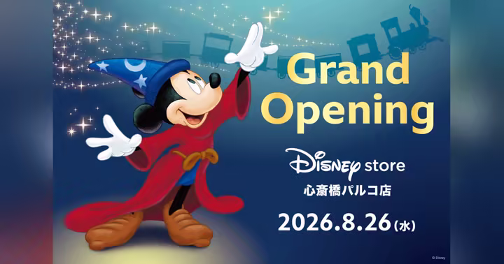 Disney Store Shinsaibashi Parco storefront with Mickey Mouse artwork