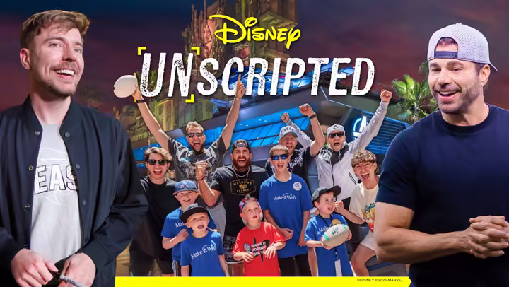 Disney Parks YouTube thumbnail for the Wishes Assemble Disney Unscripted episode