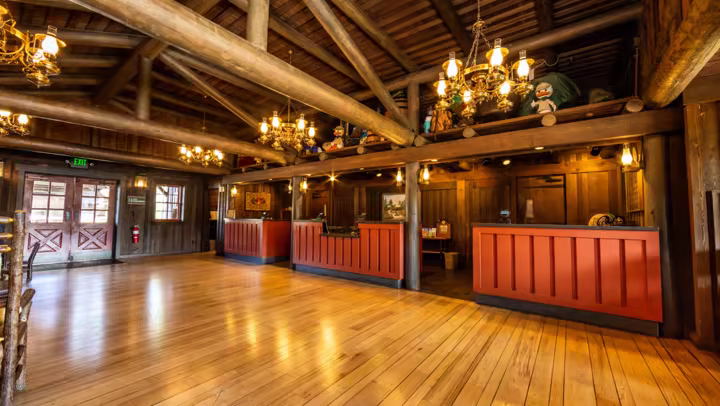 The Reception Outpost lobby at Disney's Fort Wilderness Resort & Campground