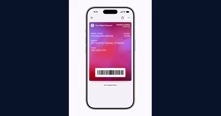 Apple Wallet pass displayed on an iPhone