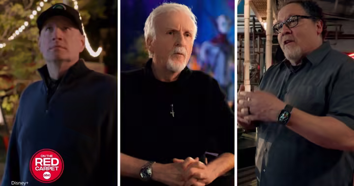 Kevin Feige, James Cameron and Jon Favreau in the Disney Worldbuilders documentary teaser