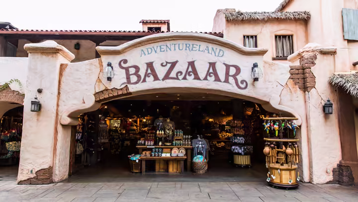 Adventureland Bazaar exterior at Disneyland Park