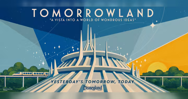 Tomorrowland reimagining artwork for Disneyland