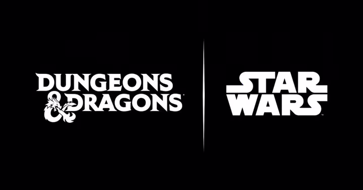 Dungeons & Dragons and Star Wars logos on the official collaboration graphic